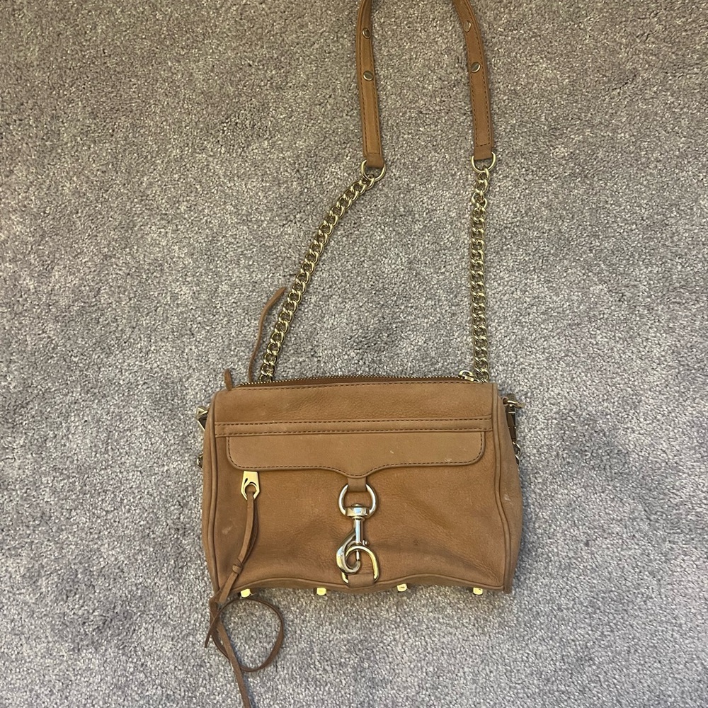 Rebecca Minkoff Brown and Gold Crossbody Bag